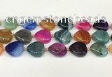 CAA4410 15.5 inches 20*20mm flat teardrop agate druzy geode beads