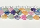 CAA4417 15.5 inches 20mm heart agate druzy geode beads