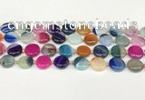 CAA4418 15.5 inches 14mm flat round agate druzy geode beads