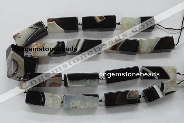 CAA442 15.5 inches 15*15*40mm cuboid agate druzy geode beads