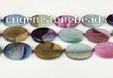 CAA4433 15.5 inches 25*35mm oval agate druzy geode beads