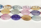 CAA4437 15.5 inches 25*35mm oval agate druzy geode beads