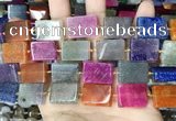 CAA4442 15.5 inches 15*20mm rectangle dragon veins agate beads