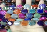 CAA4448 15.5 inches 12*16mm octagonal dragon veins agate beads