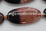 CAA446 15.5 inches 20*40mm oval agate druzy geode gemstone beads