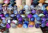 CAA4460 15.5 inches 12mm flat round dragon veins agate beads