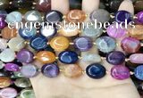 CAA4462 15.5 inches 12*16mm oval dragon veins agate beads