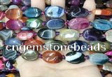CAA4463 15.5 inches 13*20mm oval dragon veins agate beads