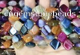 CAA4470 15.5 inches 12*12mm diamond dragon veins agate beads