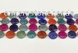 CAA4490 15.5 inches 16mm flat round dragon veins agate beads