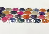 CAA4493 15.5 inches 15*20mm flat teardrop dragon veins agate beads