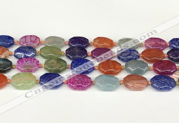 CAA4494 15.5 inches 13*18mm octagonal dragon veins agate beads