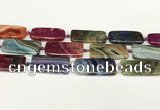 CAA4507 15.5 inches 20*40mm rectangle dragon veins agate beads