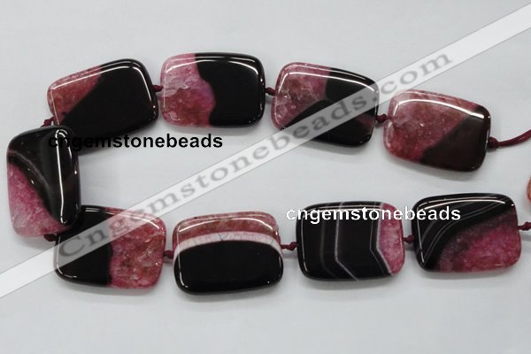 CAA451 15.5 inches 30*40mm rectangle agate druzy geode  beads