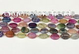 CAA4510 15.5 inches 10*14mm oval dragon veins agate beads