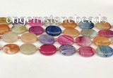 CAA4512 15.5 inches 15*20mm oval dragon veins agate beads