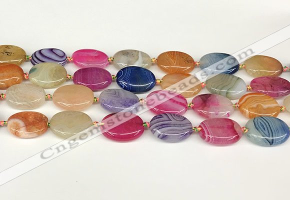 CAA4512 15.5 inches 15*20mm oval dragon veins agate beads