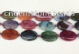 CAA4515 15.5 inches 22*30mm oval dragon veins agate beads