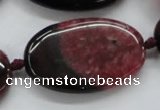 CAA452 15.5 inches 24*40mm oval agate druzy geode beads