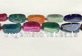 CAA4542 15.5 inches 23*35mm - 25*40mm freefrom agate druzy geode beads