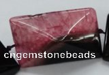 CAA455 15.5 inches 30*30*50mm pyramid agate druzy geode beads