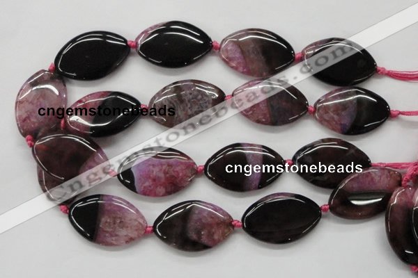 CAA456 15.5 inches 25*40mm marquise agate druzy geode beads