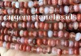 CAA4561 15.5 inches 4*6mm - 5*7mm rondelle south red agate beads