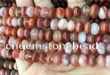 CAA4563 15.5 inches 6*10mm - 8*11mm rondelle south red agate beads