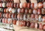 CAA4565 15.5 inches 8*13mm - 8*14mm rondelle south red agate beads