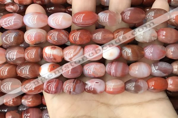 CAA4569 15.5 inches 10*12mm - 11*14mm rice south red agate beads