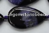 CAA459 15.5 inches 24*40mm flat teardrop agate druzy geode beads