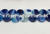 CAA4633 15.5 inches 25mm flat round banded agate beads wholesale