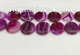 CAA4638 15.5 inches 30mm flat round banded agate beads wholesale