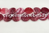 CAA4639 15.5 inches 30mm flat round banded agate beads wholesale