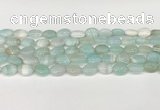 CAA4649 15.5 inches 10*14mm oval banded agate beads wholesale