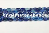 CAA4650 15.5 inches 10*14mm oval banded agate beads wholesale