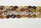 CAA4653 15.5 inches 12*16mm oval banded agate beads wholesale