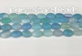 CAA4657 15.5 inches 12*16mm oval banded agate beads wholesale