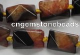 CAA466 15.5 inches 16*16*20mm pyramid agate druzy geode beads