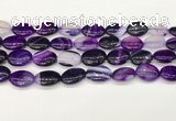 CAA4662 15.5 inches 13*18mm oval banded agate beads wholesale