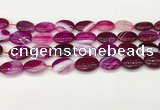 CAA4663 15.5 inches 13*18mm oval banded agate beads wholesale