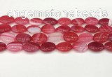 CAA4664 15.5 inches 13*18mm oval banded agate beads wholesale