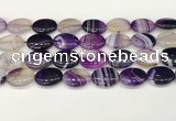 CAA4670 15.5 inches 15*20mm oval banded agate beads wholesale