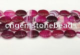 CAA4671 15.5 inches 15*20mm oval banded agate beads wholesale
