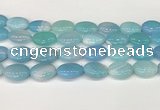 CAA4673 15.5 inches 15*20mm oval banded agate beads wholesale