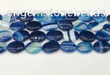 CAA4674 15.5 inches 15*20mm oval banded agate beads wholesale