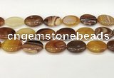 CAA4677 15.5 inches 18*25mm oval banded agate beads wholesale