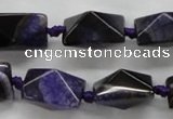 CAA468 15.5 inches 16*16*20mm pyramid agate druzy geode beads