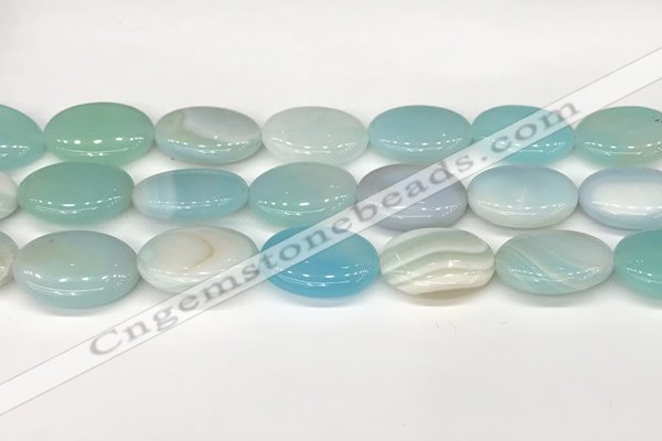 CAA4681 15.5 inches 18*25mm oval banded agate beads wholesale