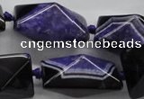 CAA469 15.5 inches 19*19*30mm pyramid agate druzy geode beads